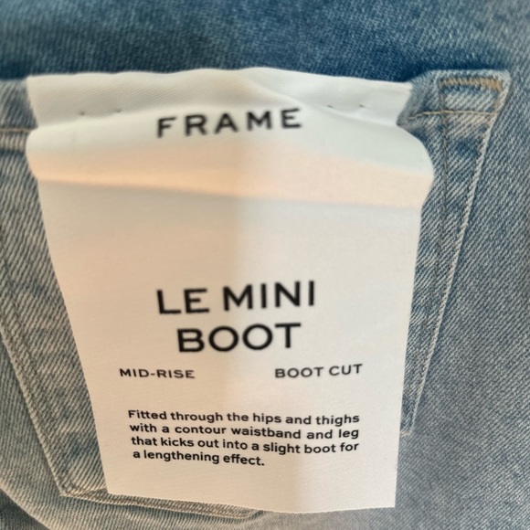 Frame NWT Le Mini Boot Mid-Rise Bootcut jeans size 28 - Picture 7 of 10